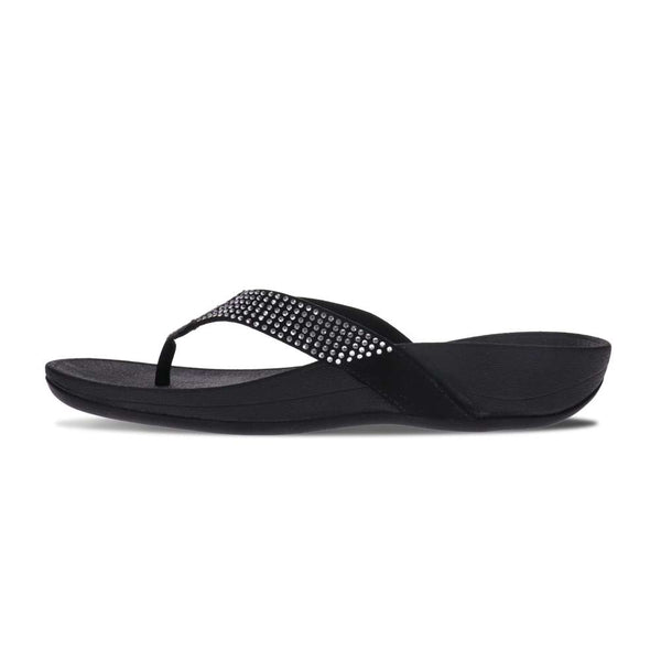 Revere Comfort Shoes Allora Toe Post Sandal - Black