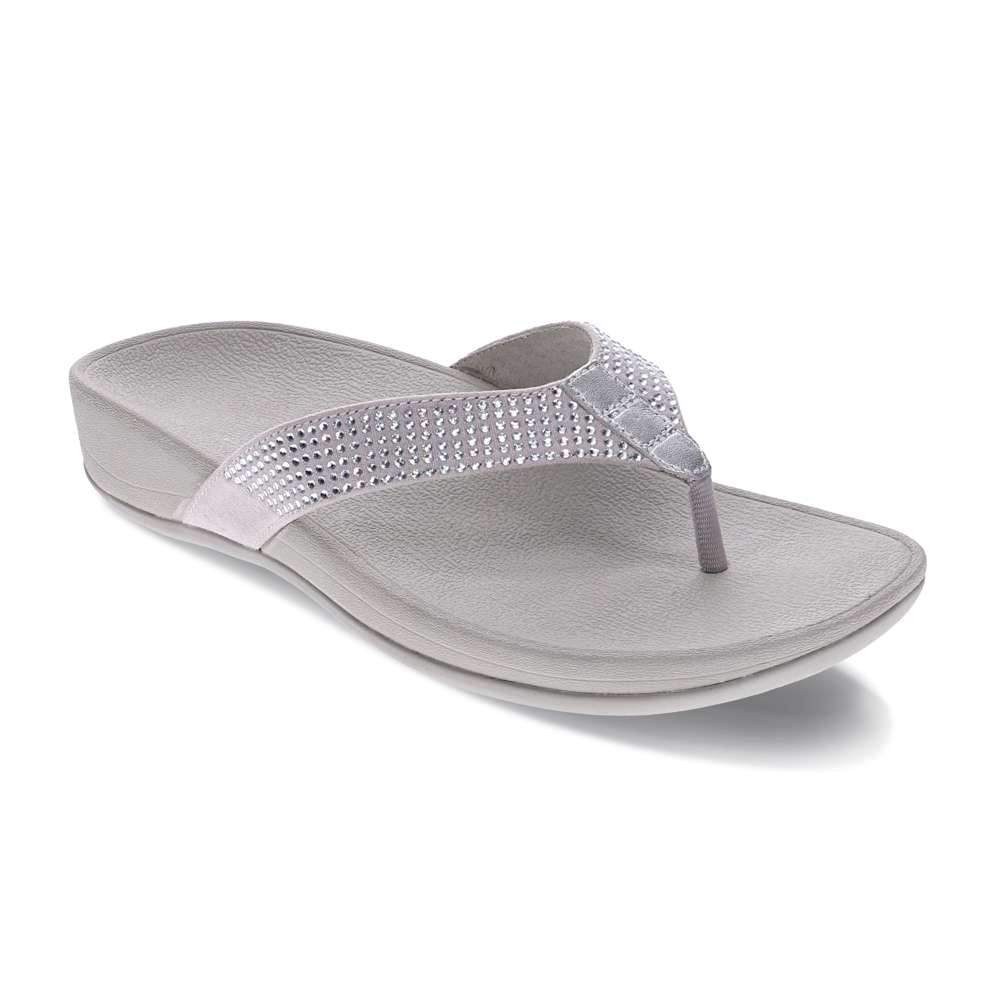 revere comfort shoes Allora Toe Post Sandal - Silver
