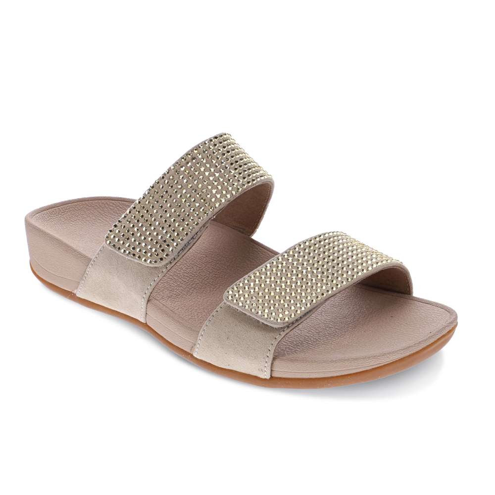 revere comfort shoes Avoca Slide Sandal - Champagne