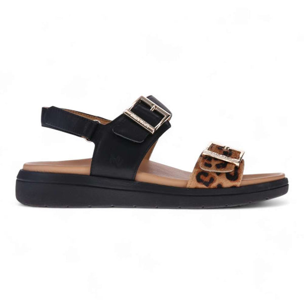 Revere Comfort Shoes Bettina Sandal - Black Leopard