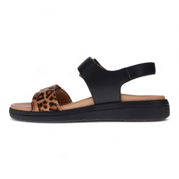 Revere Comfort Shoes Bettina Sandal - Black Leopard