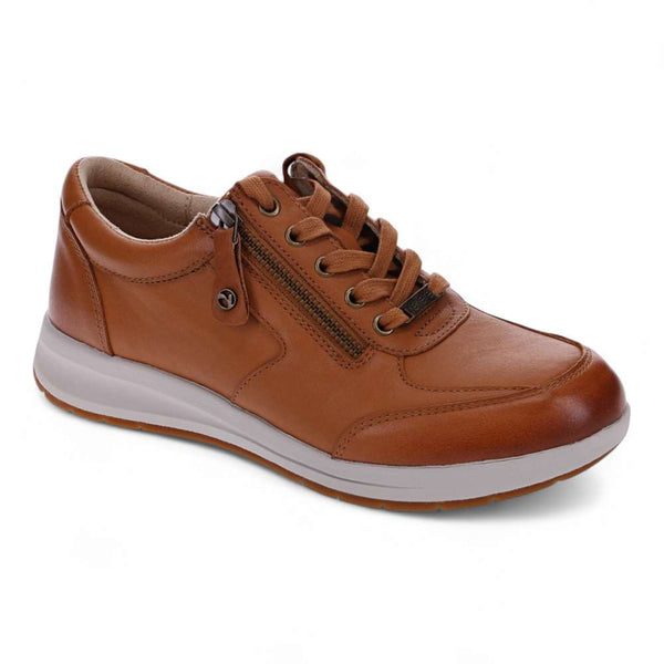 Revere Comfort Shoes Boston Zip Sneaker - Tan