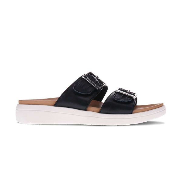 Revere Comfort Shoes Bowie Slide Sandal - Black