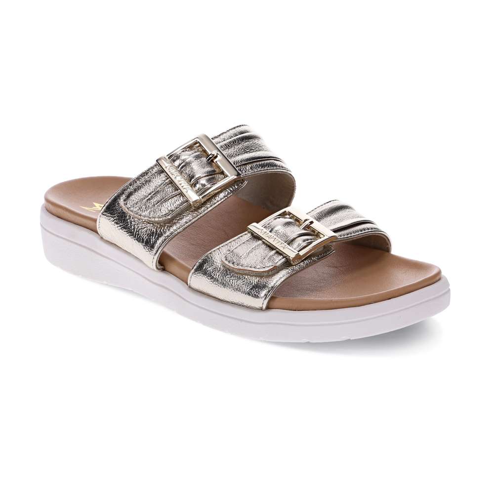 revere comfort shoes Bowie Slide Sandal - Champagne