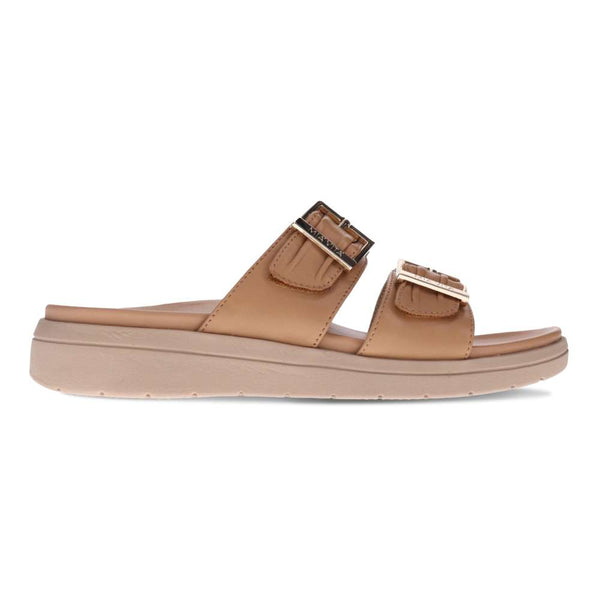 Revere Comfort Shoes Bowie Slide Sandal - Fawn