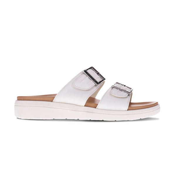 Revere Comfort Shoes Bowie Slide Sandal - White