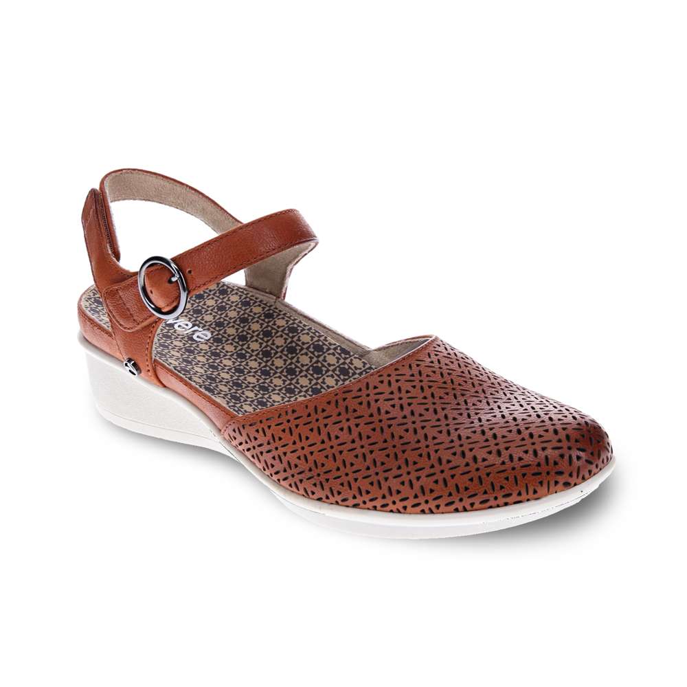 revere comfort shoes Calabria Mary-Jane - Cognac