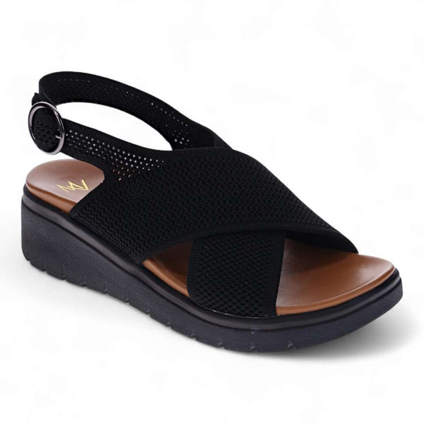 Revere Comfort Shoes Celia Sandal - Black/Black