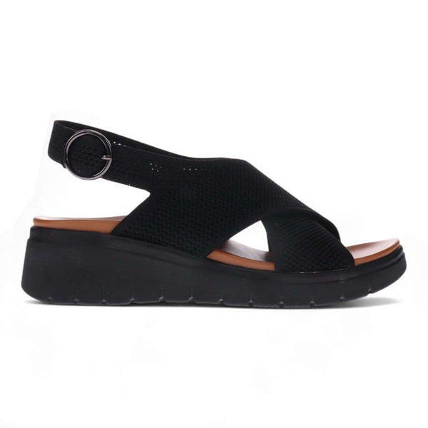 Revere Comfort Shoes Celia Sandal - Black/Black