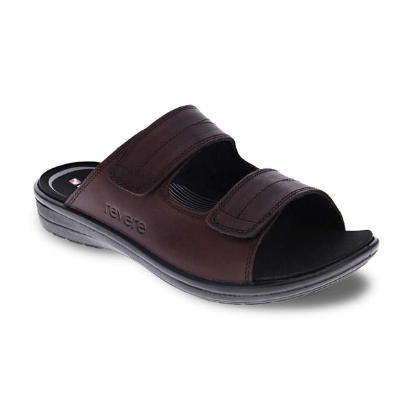 Revere Comfort Shoes Durban Slide Sandal - Whiskey