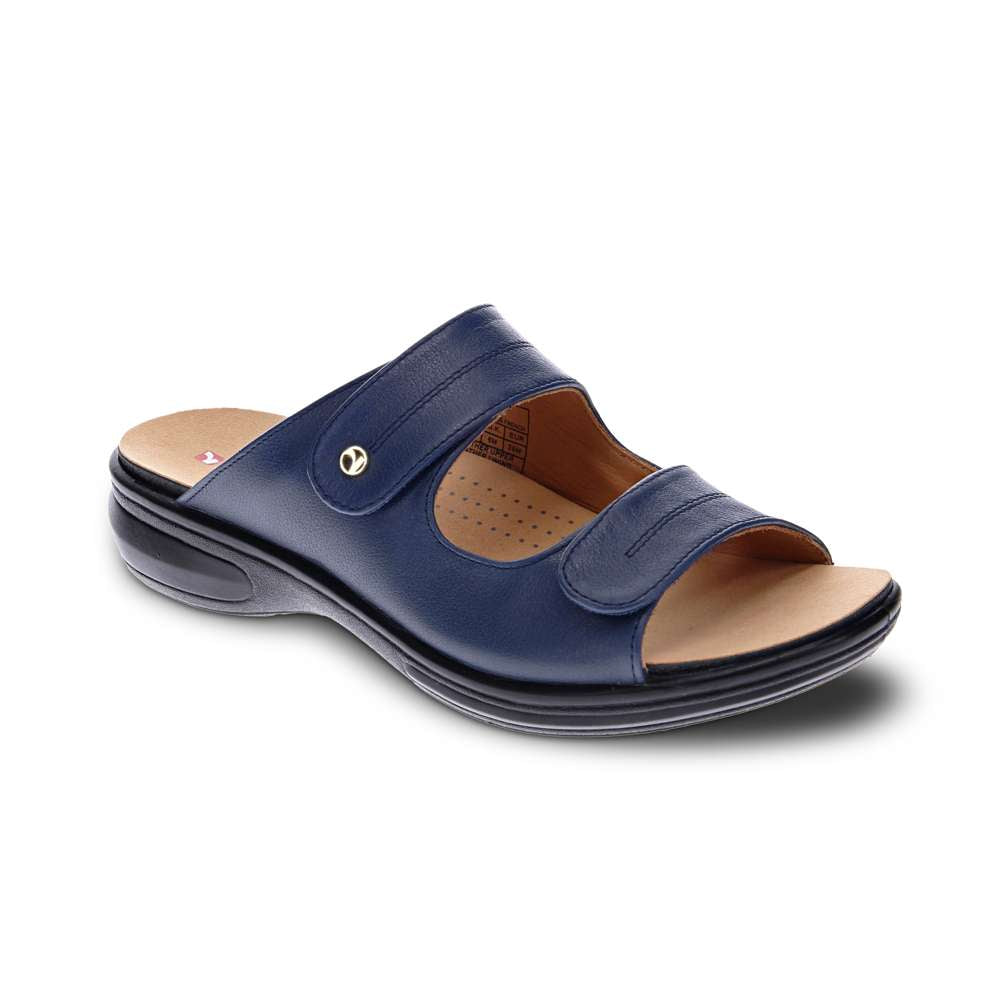 revere comfort shoes Florence Slide - Blue French