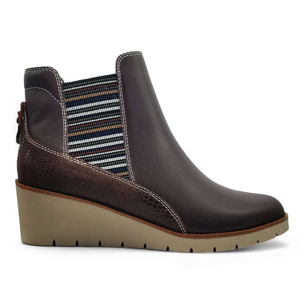 Revere Comfort Shoes Galway Wedged Boot - Espresso