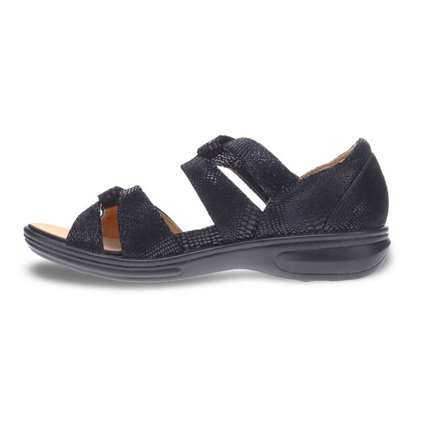 Revere Comfort Shoes Geneva Sandal - Black Lizard