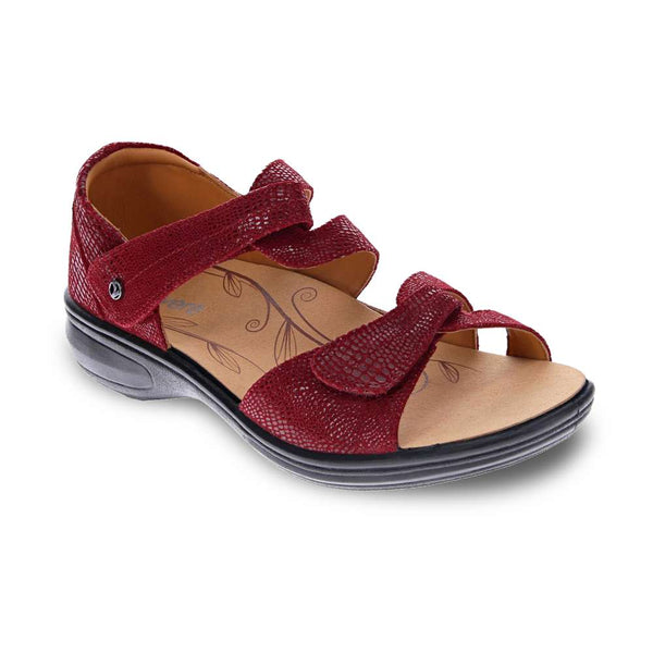 Revere Comfort Shoes Geneva Sandal - Cherry Lizard