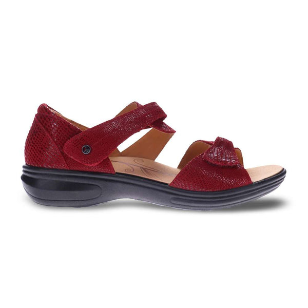 Revere Comfort Shoes Geneva Sandal - Cherry Lizard