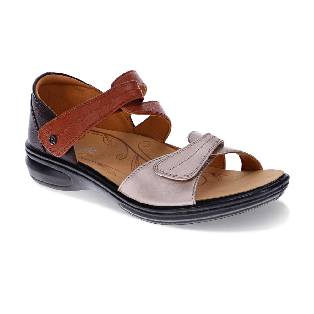 revere comfort shoes Geneva Sandal - Coffee Metallic