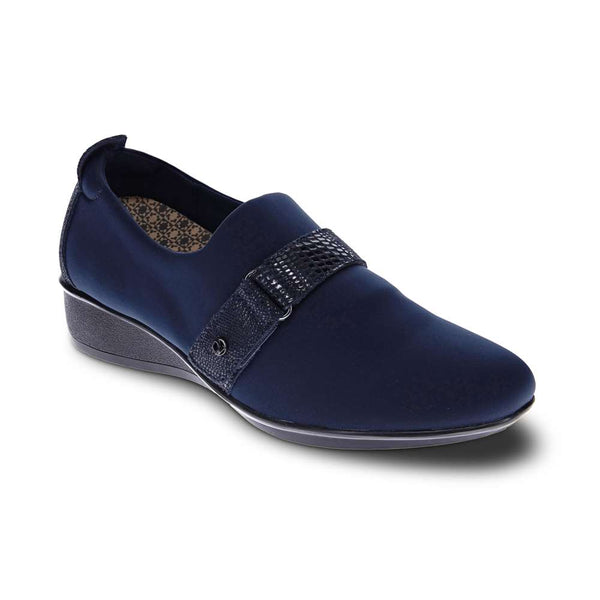 Revere Comfort Shoes Genoa Stretch Loafer - Navy