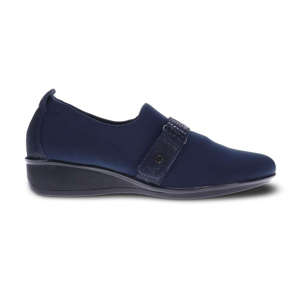 Revere Comfort Shoes Genoa Stretch Loafer - Navy