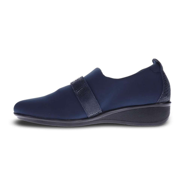 Revere Comfort Shoes Genoa Stretch Loafer - Navy
