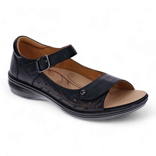 Revere Comfort Shoes Lagos Sandal - Black French