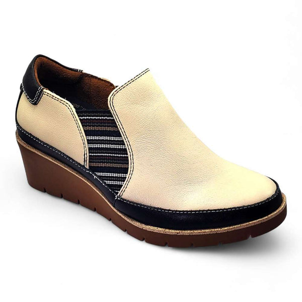 Revere Comfort Shoes Mykonos Wedge Loafer - Pebble