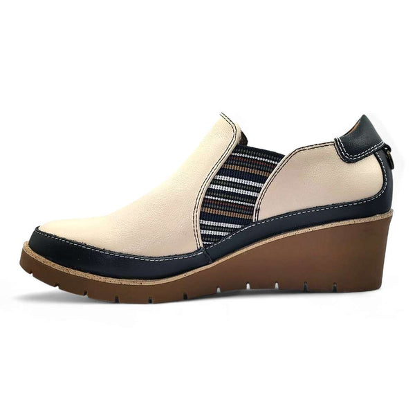Revere Comfort Shoes Mykonos Wedge Loafer - Pebble