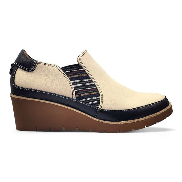 Revere Comfort Shoes Mykonos Wedge Loafer - Pebble