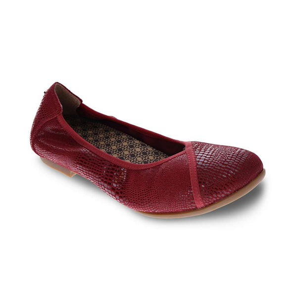 Revere Comfort Shoes Nairobi Ballet - Cherry Lizard