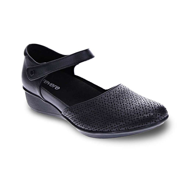 Revere Comfort Shoes Osaka Mary-Jane - Black Laser
