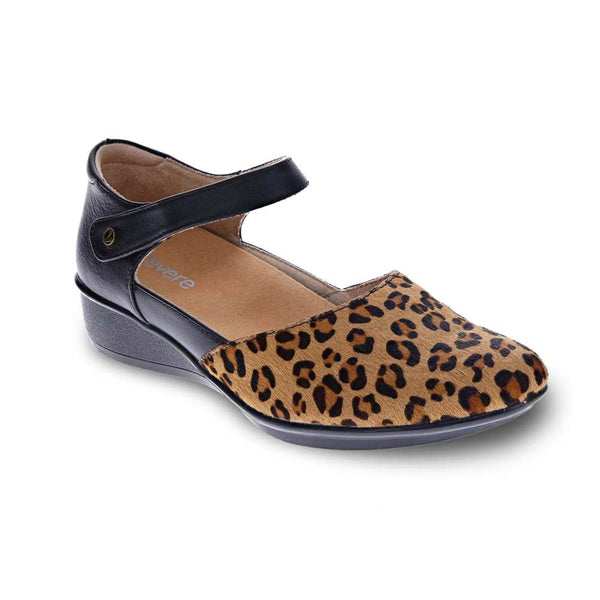 Revere Comfort Shoes Osaka Mary-Jane - Black/Leopard
