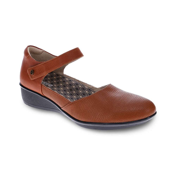 Revere Comfort Shoes Osaka Mary-Jane - Cognac