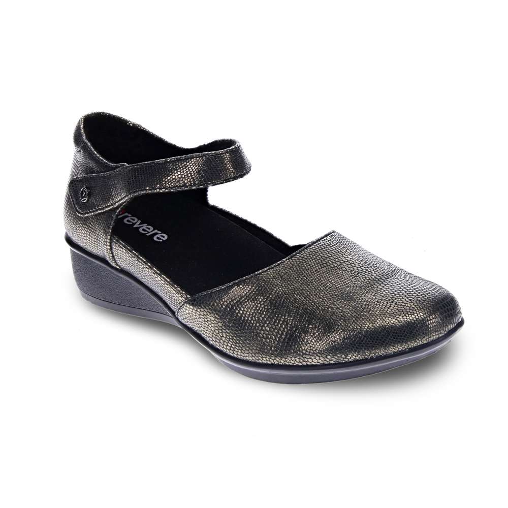 revere comfort shoes Osaka Mary-Jane - Golden Sheen