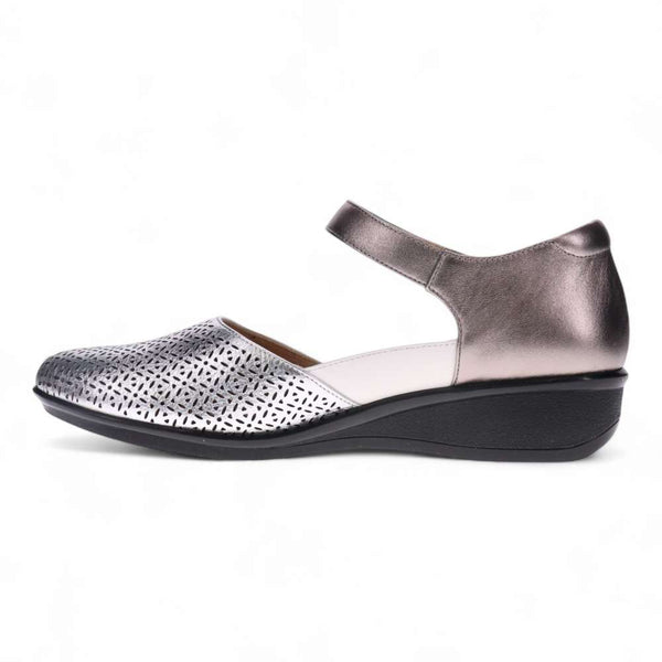Revere Comfort Shoes Osaka Mary-Jane - Silver Fusion
