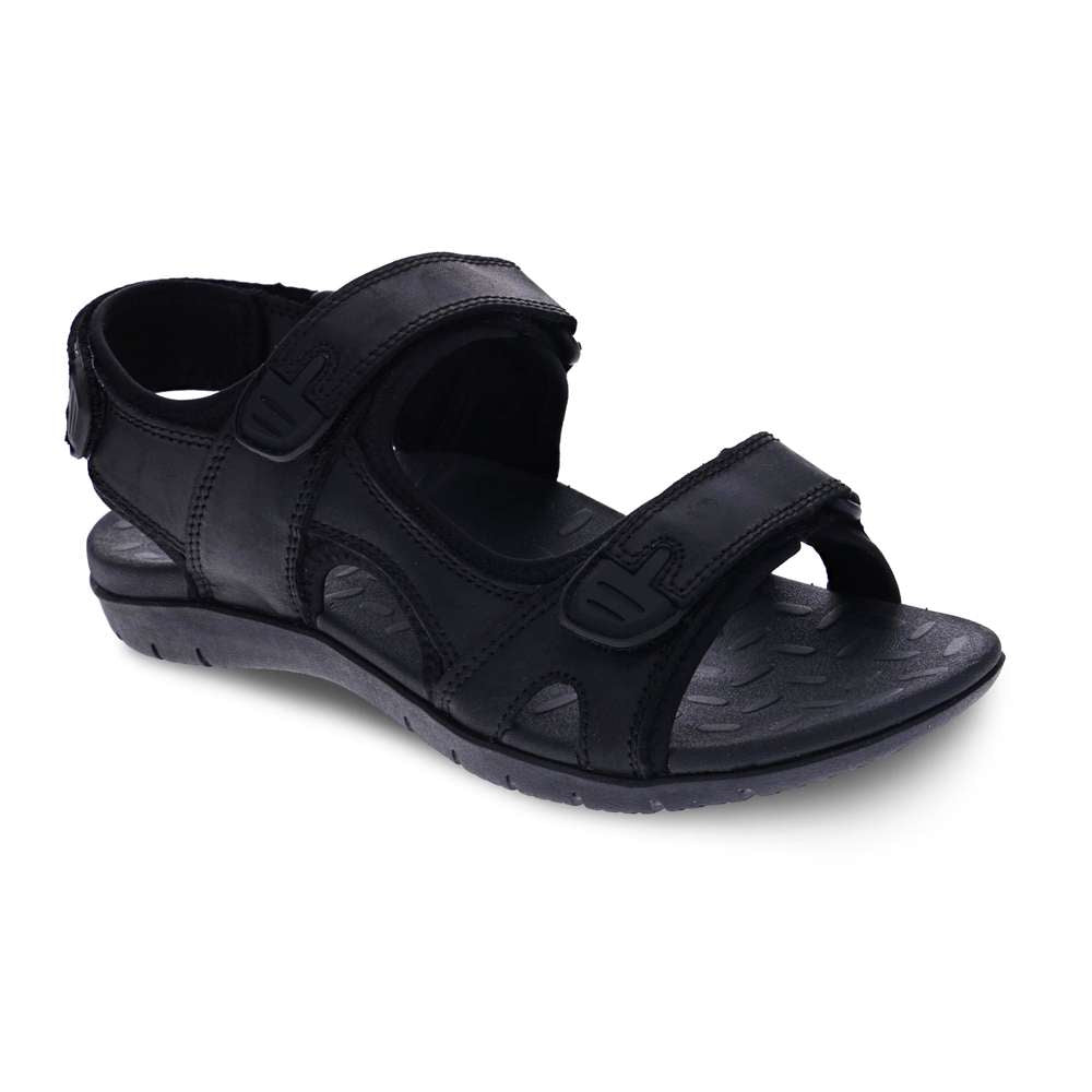 revere comfort shoes Power Backstrap Sandal - Black