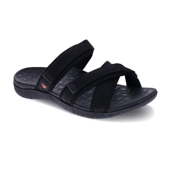 Revere Comfort Shoes Quest Slide Sandal - Black