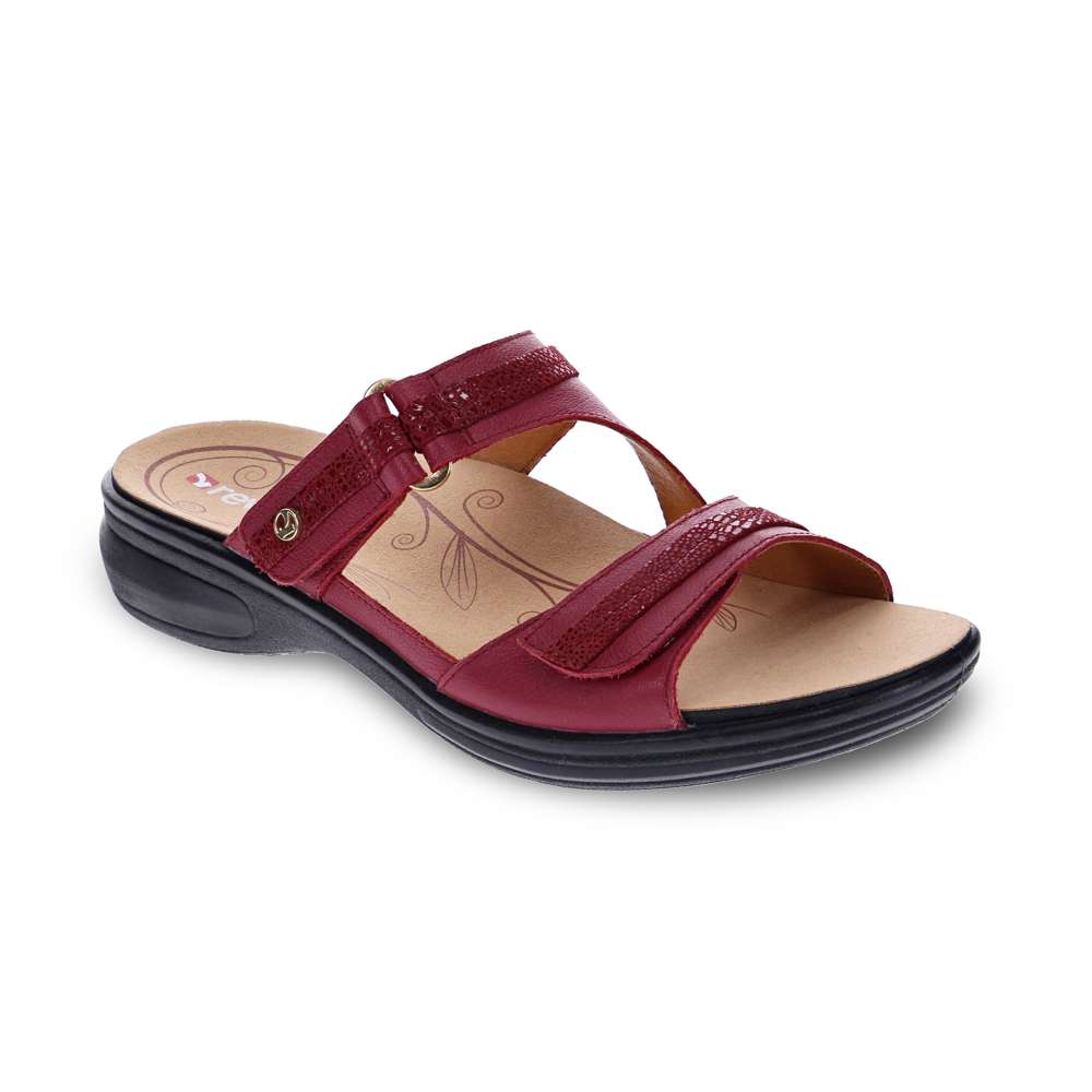 revere comfort shoes Rio Slide - Cherry