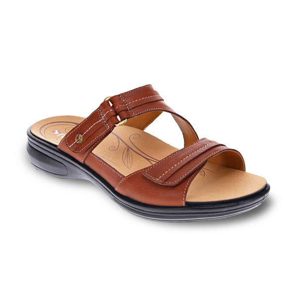 Revere Comfort Shoes Rio Slide - Cognac