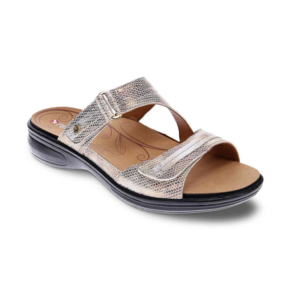 Revere Comfort Shoes Rio Slide - Metallic Interest