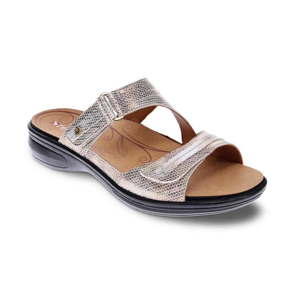 revere comfort shoes Rio Slide - Metallic Interest