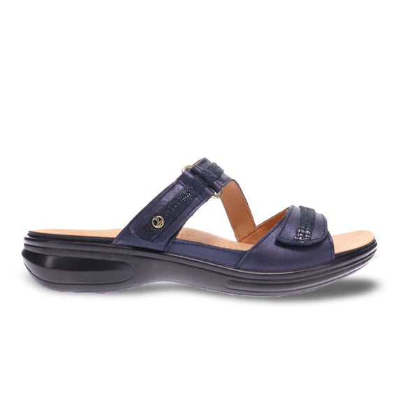 Revere Comfort Shoes Rio Slide - Navy Lizard