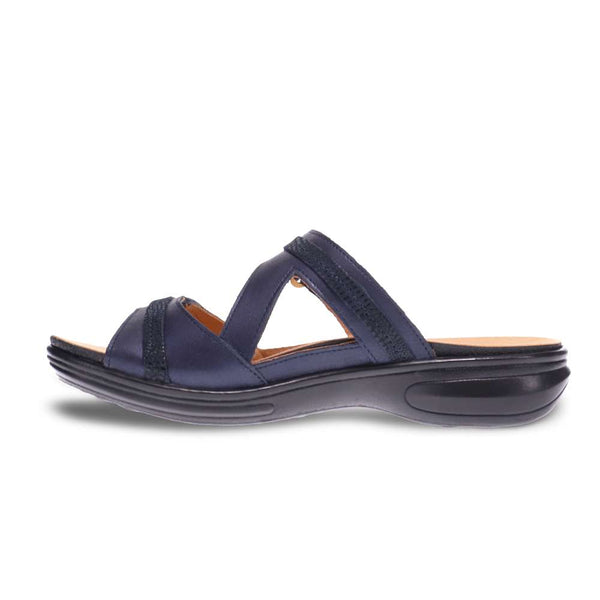 Revere Comfort Shoes Rio Slide - Navy Lizard