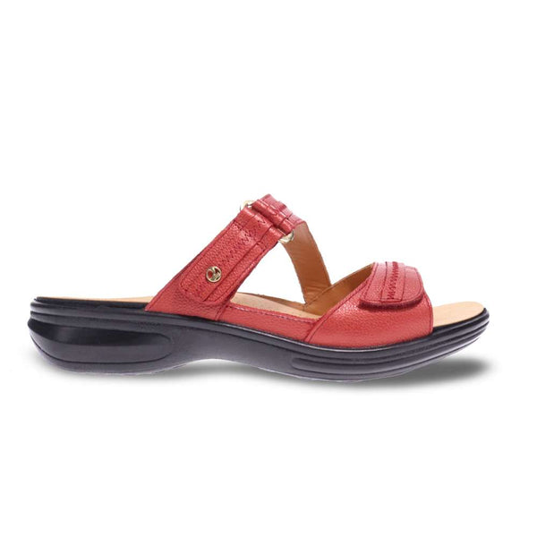Revere Comfort Shoes Rio Slide - Ruby Metallic