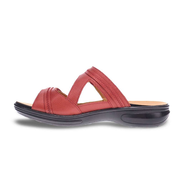 Revere Comfort Shoes Rio Slide - Ruby Metallic