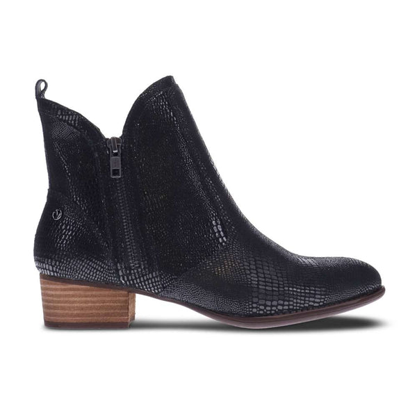 Revere Comfort Shoes Siena Bootie - Black Lizard