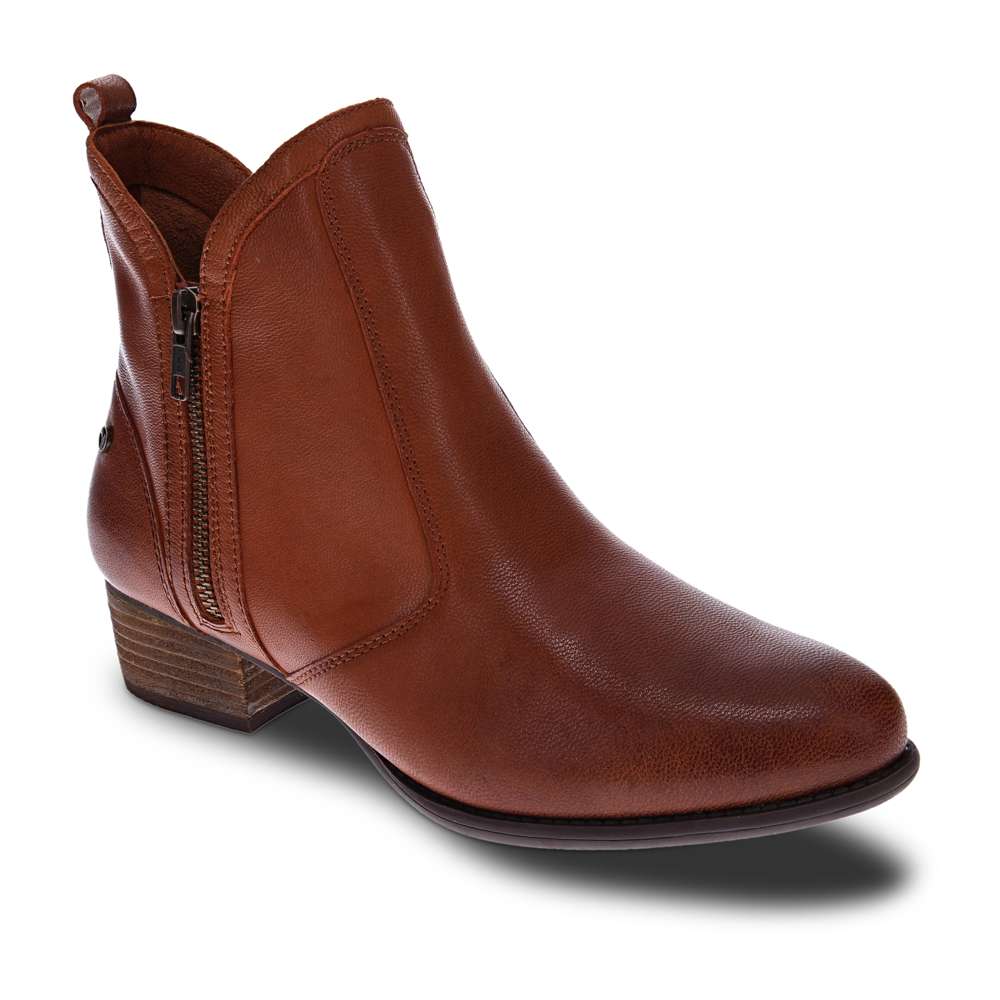 revere comfort shoes Siena Bootie - Cognac