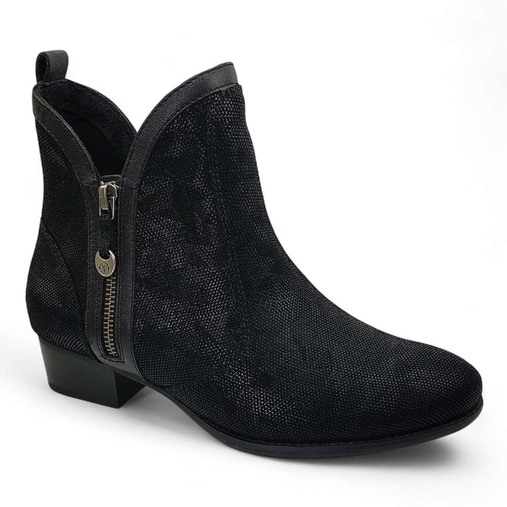 revere comfort shoes Siena II Bootie - Black Angle