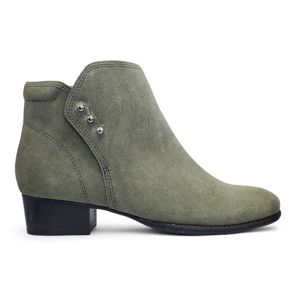 Revere Comfort Shoes Tiko Ankle Bootie - Moss Suede