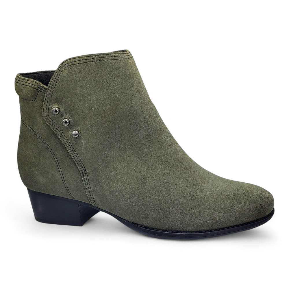 revere comfort shoes Tiko Ankle Bootie - Moss Suede