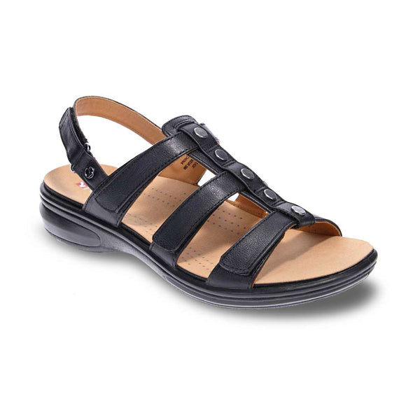 Revere Comfort Shoes Toledo Backstrap Sandal - Black
