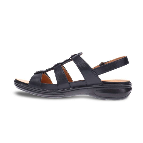Revere Comfort Shoes Toledo Backstrap Sandal - Black